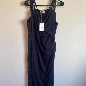 NWT Grace Karin Medium Navy blue strappy dress